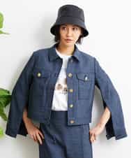 FMKGS23120 MICHEL KLEIN(ミッシェルクラン) パームツリーフォトプリントTシャツ ホワイト(90)
