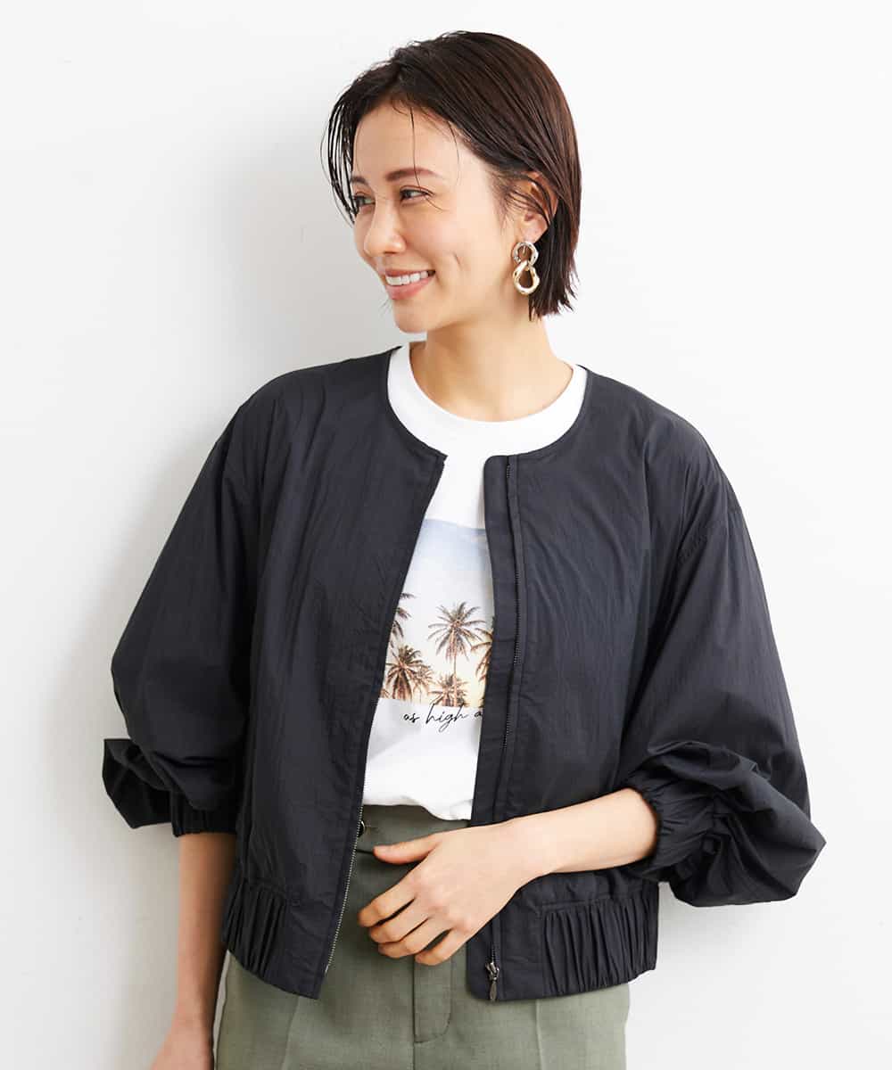 FMKGS23120 MICHEL KLEIN(ミッシェルクラン) パームツリーフォトプリントTシャツ ホワイト(90)