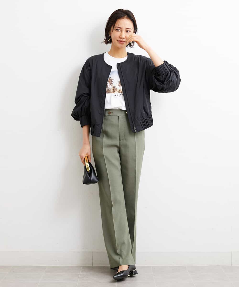 FMKGS23120 MICHEL KLEIN(ミッシェルクラン) パームツリーフォトプリントTシャツ ホワイト(90)