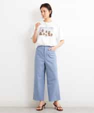 FMKGS23120 MICHEL KLEIN(ミッシェルクラン) パームツリーフォトプリントTシャツ ホワイト(90)