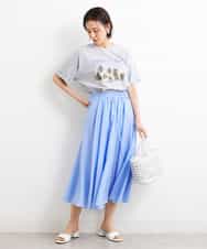 FMKGS23120 MICHEL KLEIN(ミッシェルクラン) パームツリーフォトプリントTシャツ ホワイト(90)