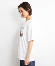 FMKGS23120 MICHEL KLEIN(ミッシェルクラン) パームツリーフォトプリントTシャツ ホワイト(90)