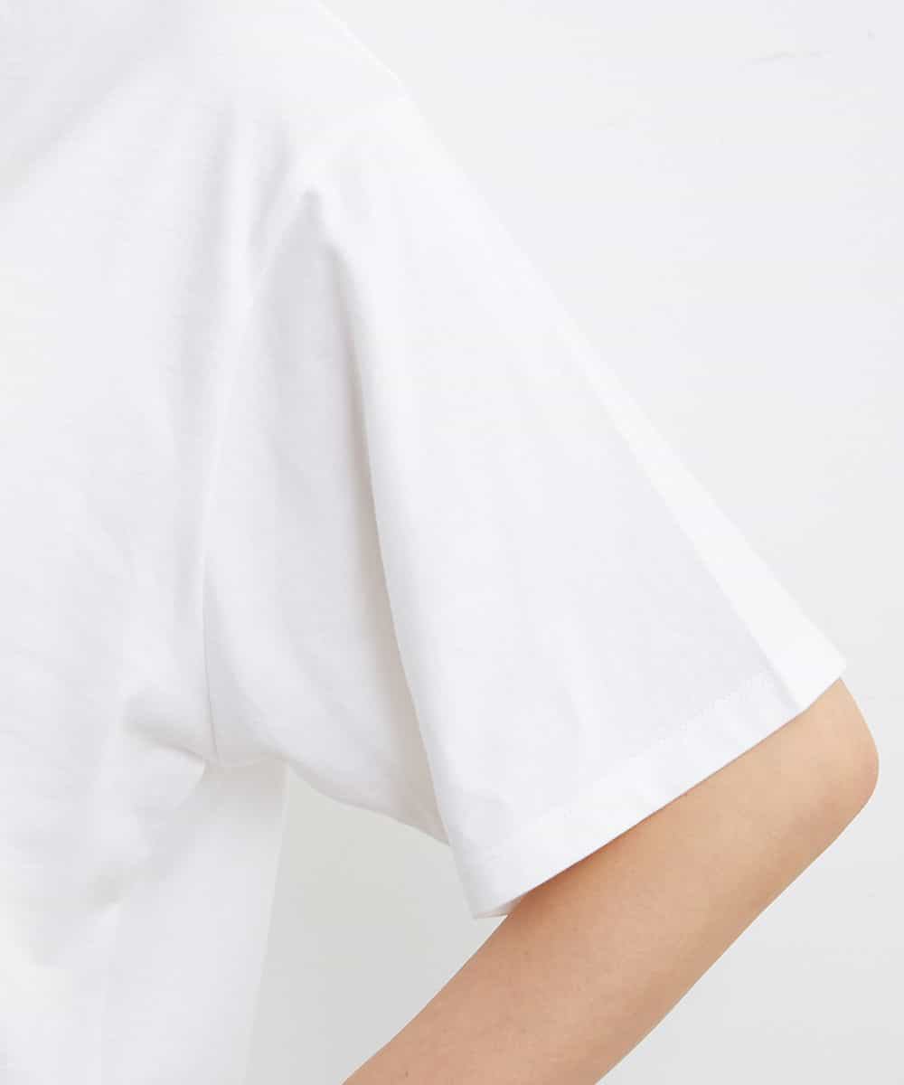 FMKGS23120 MICHEL KLEIN(ミッシェルクラン) パームツリーフォトプリントTシャツ ホワイト(90)