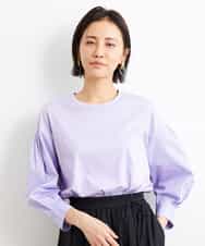 FMKGS25190 MICHEL KLEIN(ミッシェルクラン) [1枚着におすすめ／メディア着用]パフスリーブドッキングカットソー ホワイト(90)