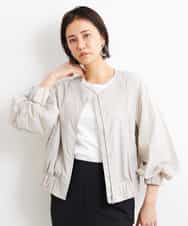 FMKGS25190 MICHEL KLEIN(ミッシェルクラン) [1枚着におすすめ／メディア着用]パフスリーブドッキングカットソー ホワイト(90)