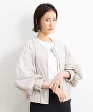 FMKGS25190 MICHEL KLEIN(ミッシェルクラン) [1枚着におすすめ／メディア着用]パフスリーブドッキングカットソー ホワイト(90)