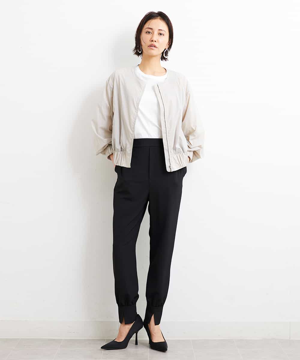 FMKGS25190 MICHEL KLEIN(ミッシェルクラン) [1枚着におすすめ／メディア着用]パフスリーブドッキングカットソー ホワイト(90)
