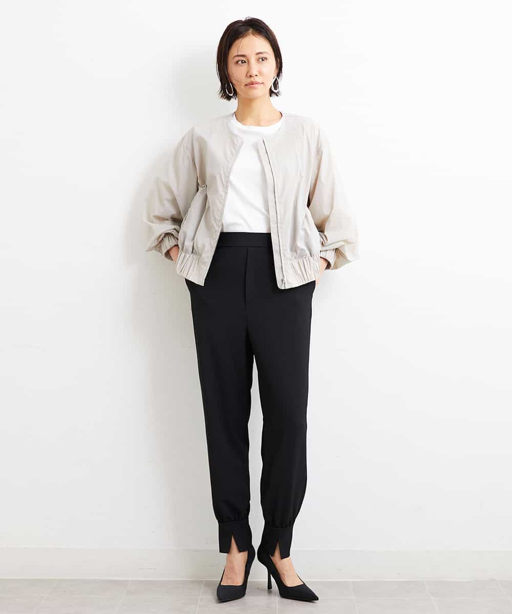 FMKGS25190 MICHEL KLEIN(ミッシェルクラン) [1枚着におすすめ／メディア着用]パフスリーブドッキングカットソー ホワイト(90)