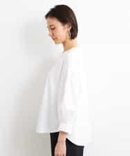FMKGS25190 MICHEL KLEIN(ミッシェルクラン) [1枚着におすすめ／メディア着用]パフスリーブドッキングカットソー ホワイト(90)