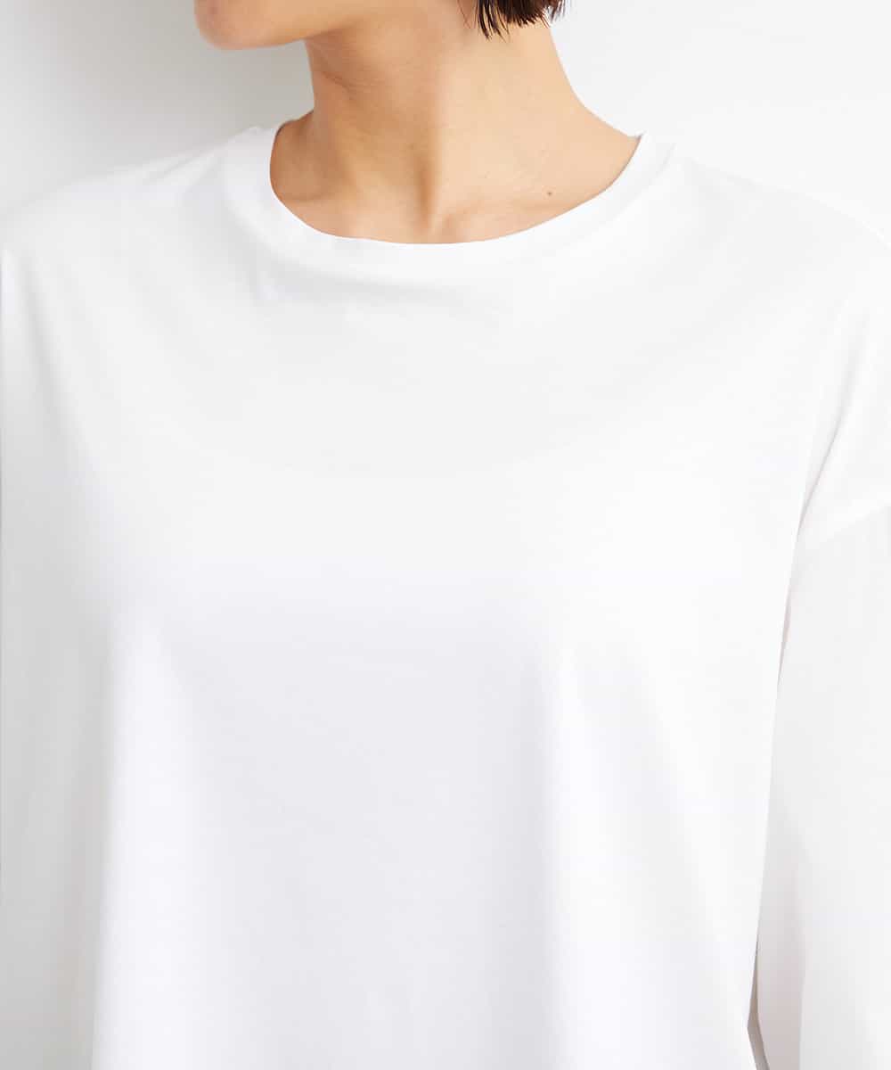 FMKGS25190 MICHEL KLEIN(ミッシェルクラン) [1枚着におすすめ／メディア着用]パフスリーブドッキングカットソー ホワイト(90)