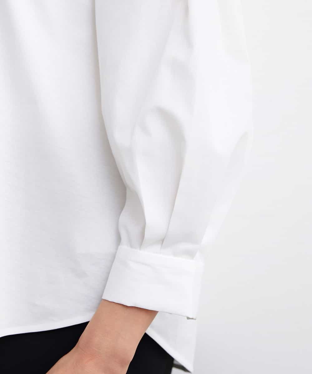 FMKGS25190 MICHEL KLEIN(ミッシェルクラン) [1枚着におすすめ／メディア着用]パフスリーブドッキングカットソー ホワイト(90)