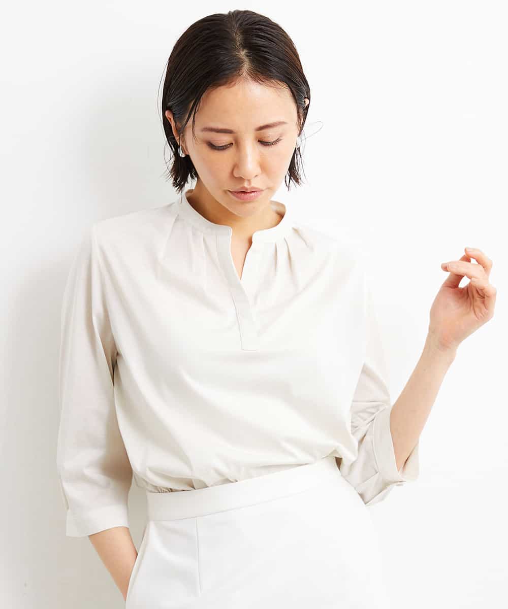 インナーにおすすめ]スタンドカラーカットソー(カットソー・Tシャツ