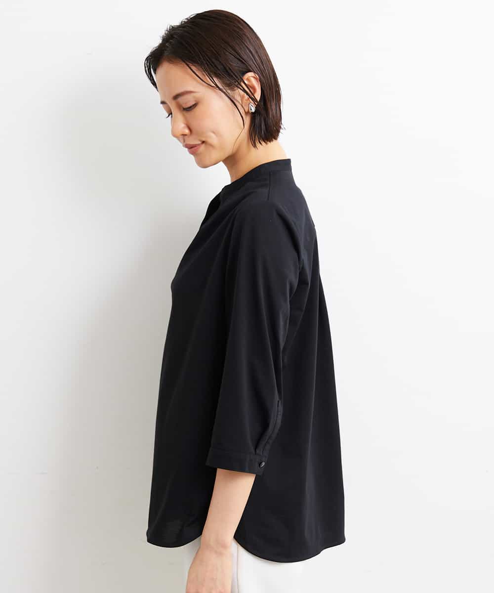 FMKGS26200 MICHEL KLEIN(ミッシェルクラン) [インナーにおすすめ]スタンドカラーカットソー グレージュ(91)