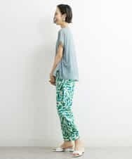 FMKGS28170 MICHEL KLEIN(ミッシェルクラン) [夏の1枚着におすすめ]フレンチスリーブシアーカットソー ライトグリーン(43)