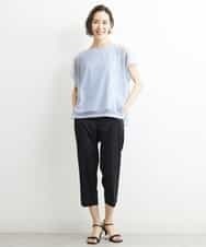 FMKGS28170 MICHEL KLEIN(ミッシェルクラン) [夏の1枚着におすすめ]フレンチスリーブシアーカットソー ライトグリーン(43)