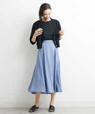 FMKGS28170 MICHEL KLEIN(ミッシェルクラン) [夏の1枚着におすすめ]フレンチスリーブシアーカットソー ライトグリーン(43)