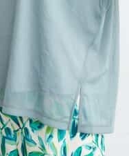 FMKGS28170 MICHEL KLEIN(ミッシェルクラン) [夏の1枚着におすすめ]フレンチスリーブシアーカットソー ライトグリーン(43)