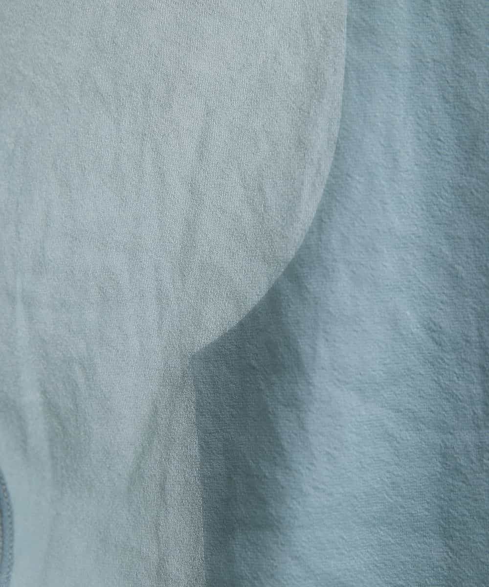 FMKGS28170 MICHEL KLEIN(ミッシェルクラン) [夏の1枚着におすすめ]フレンチスリーブシアーカットソー ライトグリーン(43)