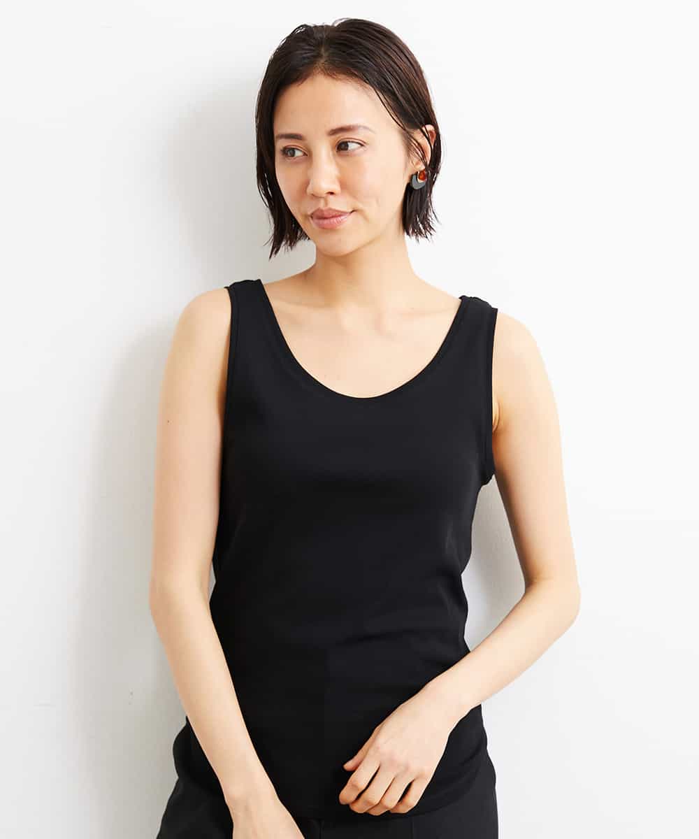 FMKGS33110 MICHEL KLEIN(ミッシェルクラン) [インナーにおすすめ]キョウネンフライスタンクトップ ブラック(94)