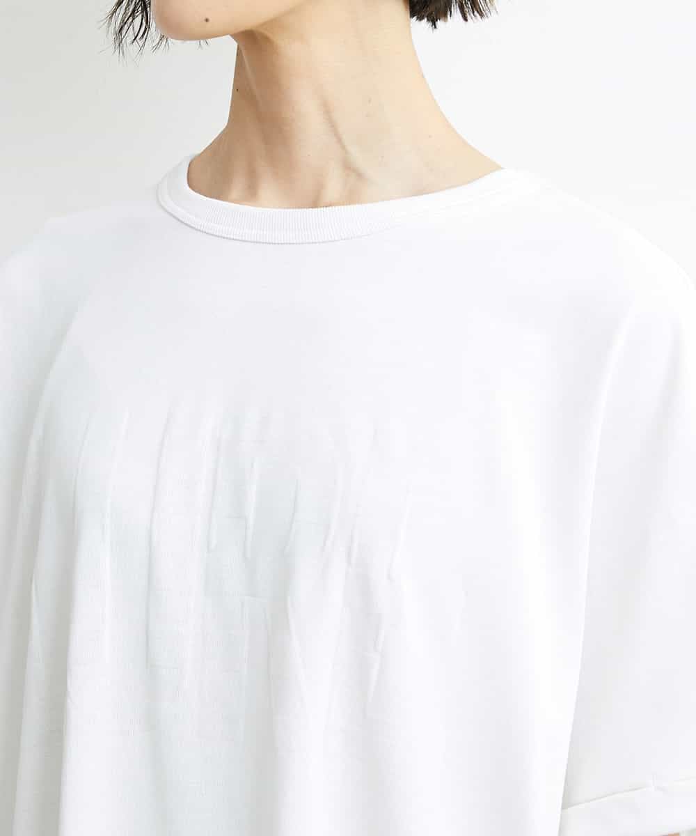 FMKGS67150 MICHEL KLEIN(ミッシェルクラン) フロントロゴロングTシャツ（WEB限定） ホワイト(90)