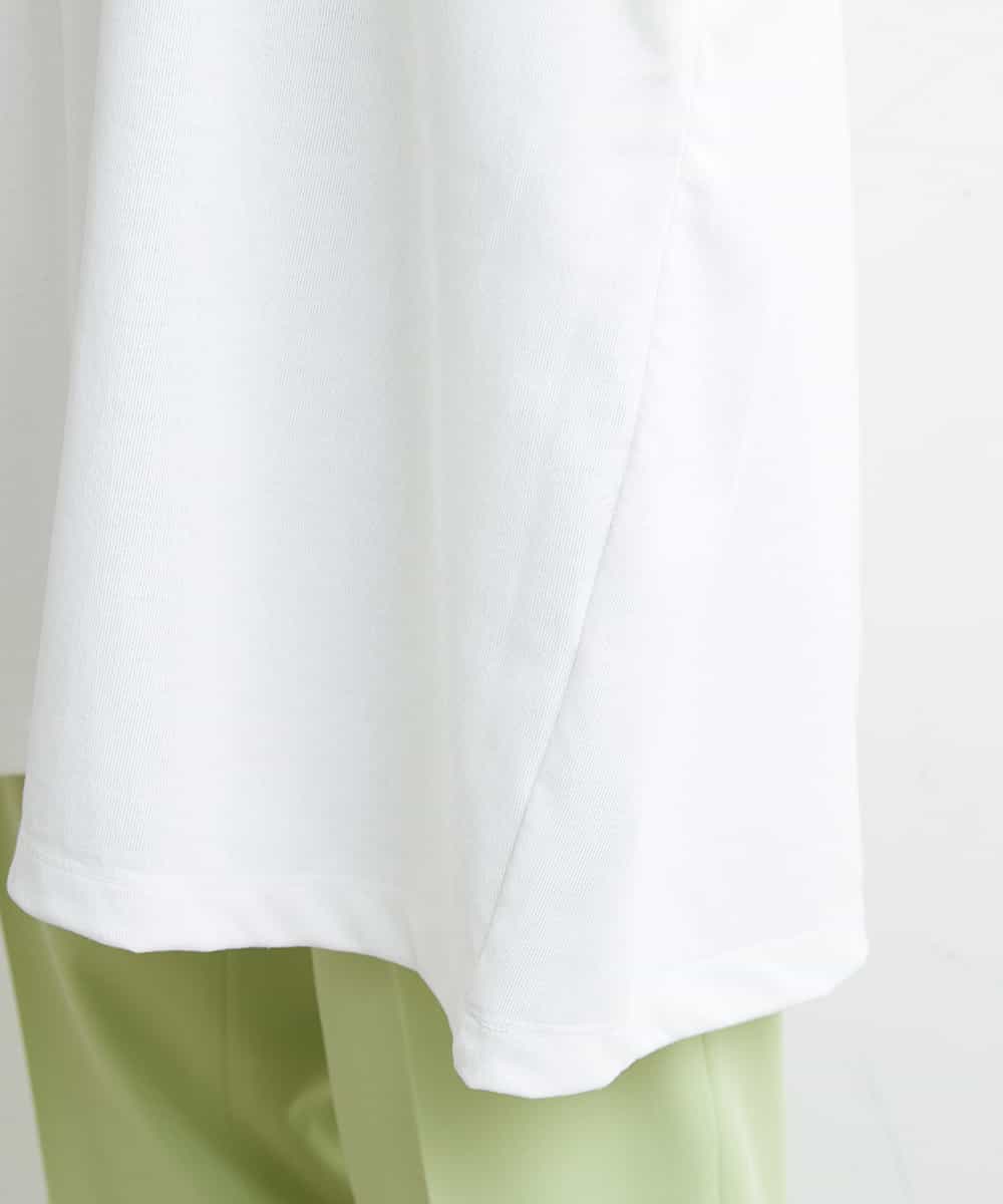 FMKGS67150 MICHEL KLEIN(ミッシェルクラン) フロントロゴロングTシャツ（WEB限定） ホワイト(90)