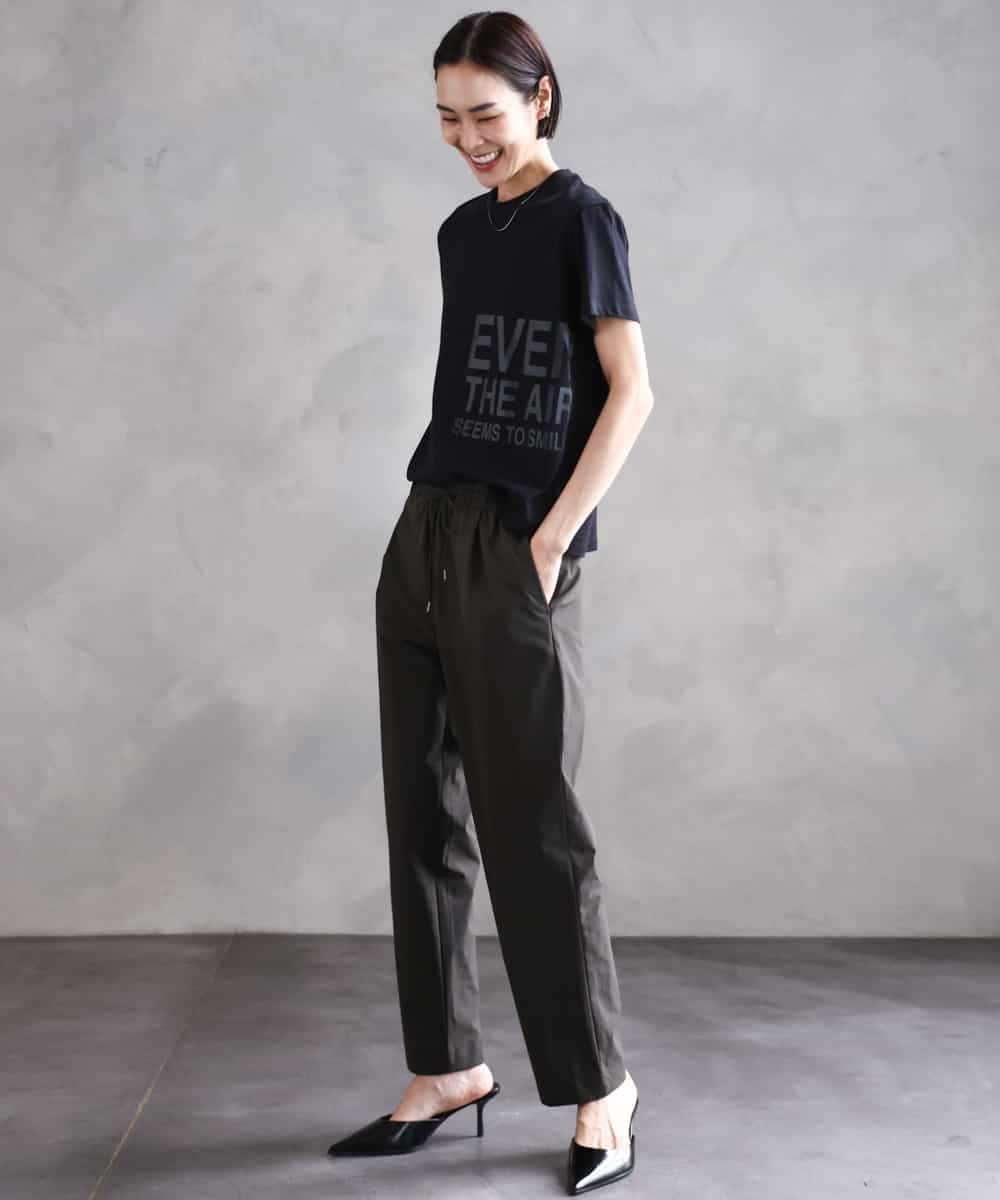 FMKHA22120 MICHEL KLEIN(ミッシェルクラン) [WEB限定カラー]ラメロゴTシャツ ブラック