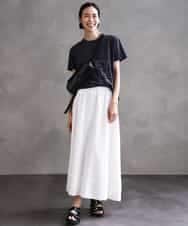 FMKHA22120 MICHEL KLEIN(ミッシェルクラン) [WEB限定カラー]ラメロゴTシャツ ブラック