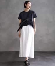 FMKHA22120 MICHEL KLEIN(ミッシェルクラン) [WEB限定カラー]ラメロゴTシャツ ブラック