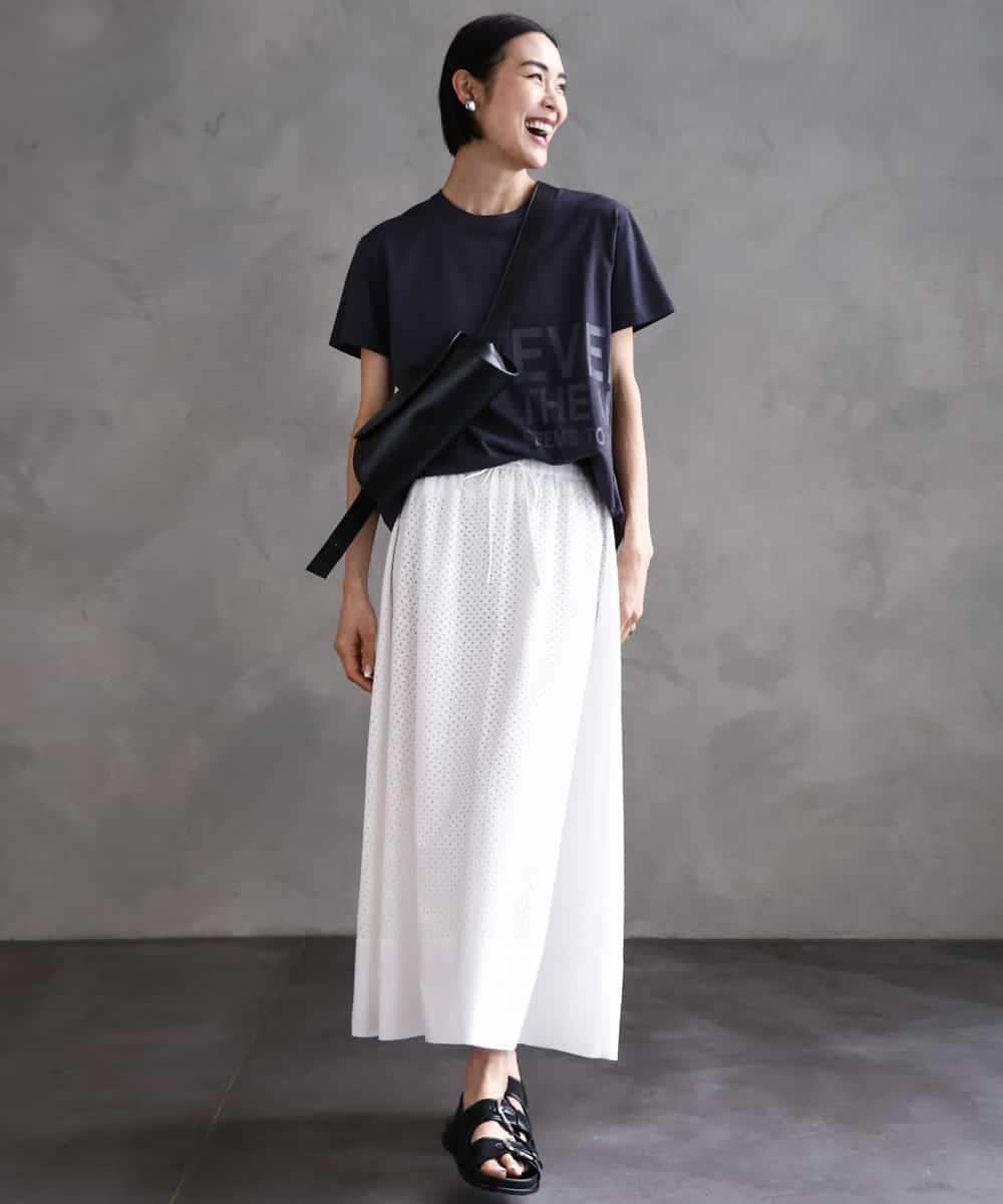 FMKHA22120 MICHEL KLEIN(ミッシェルクラン) [WEB限定カラー]ラメロゴTシャツ ブラック