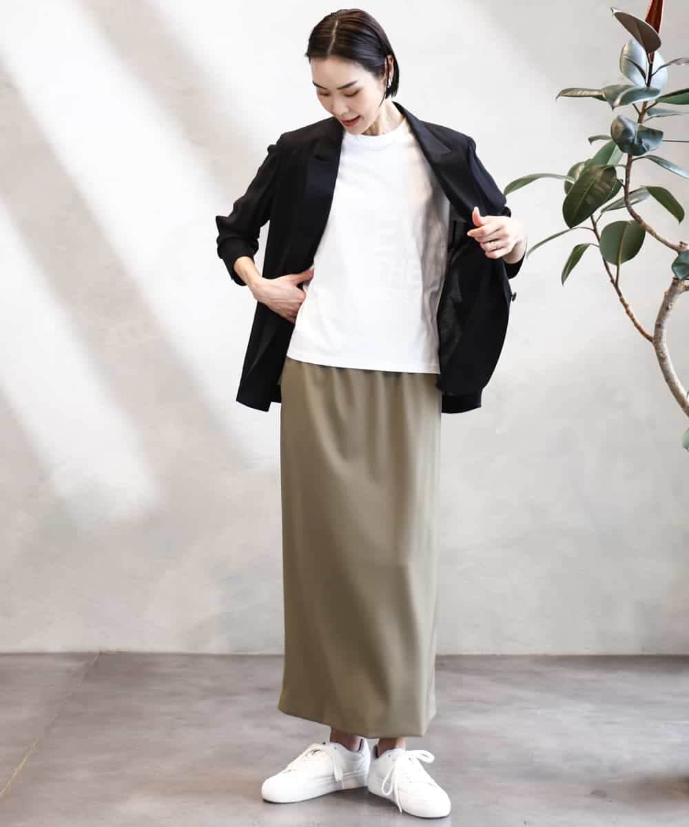 FMKHA22120 MICHEL KLEIN(ミッシェルクラン) [WEB限定カラー]ラメロゴTシャツ ブラック