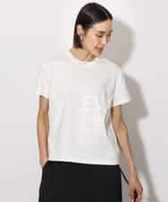 FMKHA22120 MICHEL KLEIN(ミッシェルクラン) [WEB限定カラー]ラメロゴTシャツ ブラック
