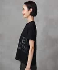 FMKHA22120 MICHEL KLEIN(ミッシェルクラン) [WEB限定カラー]ラメロゴTシャツ ブラック