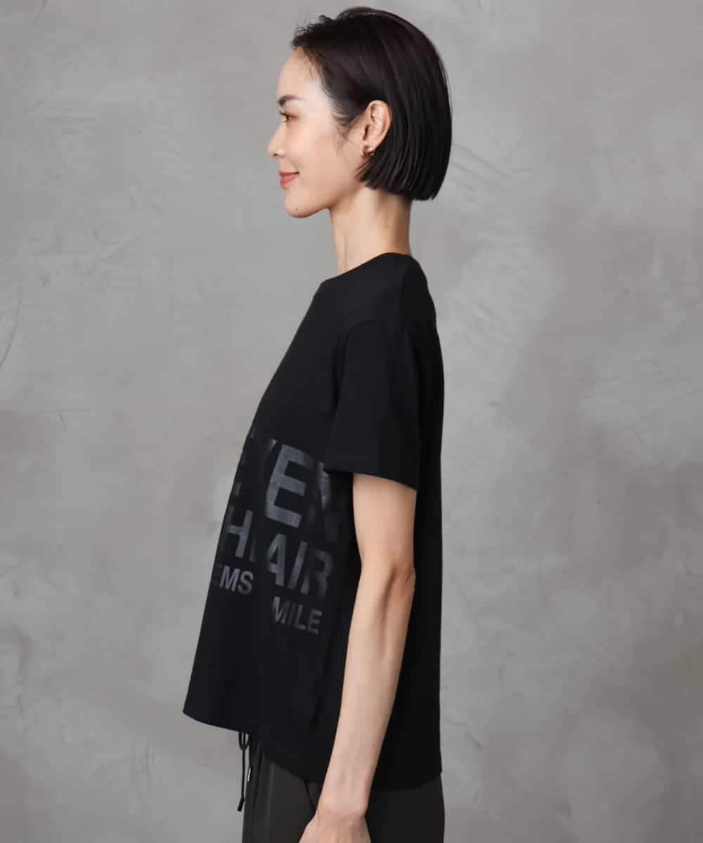FMKHA22120 MICHEL KLEIN(ミッシェルクラン) [WEB限定カラー]ラメロゴTシャツ ブラック