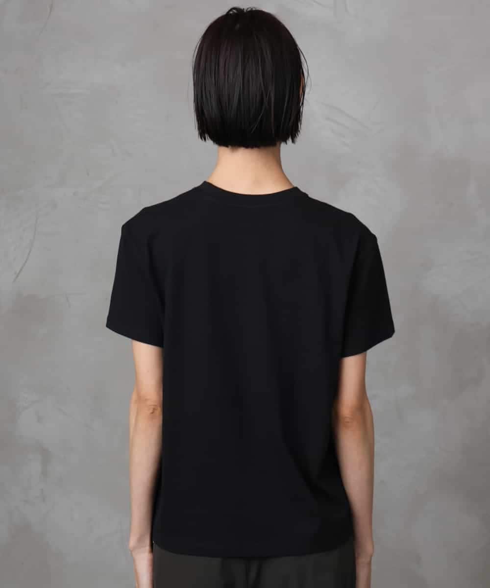 FMKHA22120 MICHEL KLEIN(ミッシェルクラン) [WEB限定カラー]ラメロゴTシャツ ブラック