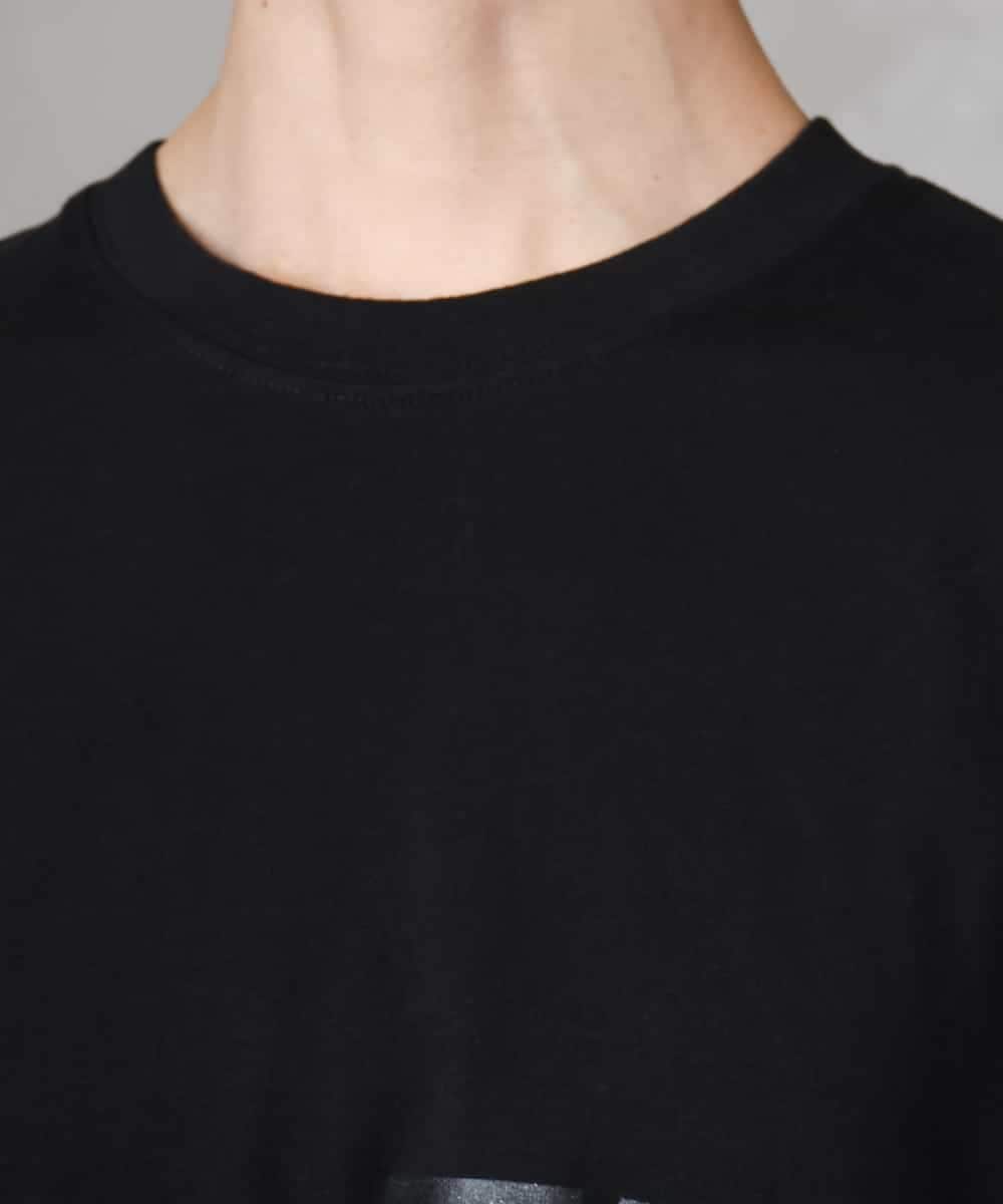 FMKHA22120 MICHEL KLEIN(ミッシェルクラン) [WEB限定カラー]ラメロゴTシャツ ブラック