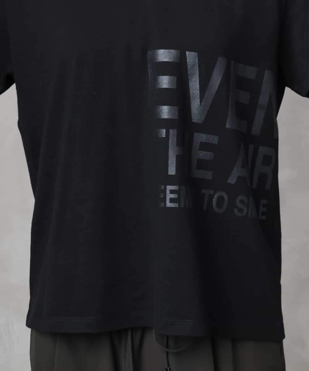 FMKHA22120 MICHEL KLEIN(ミッシェルクラン) [WEB限定カラー]ラメロゴTシャツ ブラック