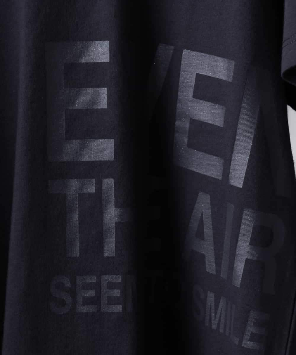 FMKHA22120 MICHEL KLEIN(ミッシェルクラン) [WEB限定カラー]ラメロゴTシャツ ブラック