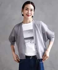 FMKHA23120 MICHEL KLEIN(ミッシェルクラン) フォトプリントTシャツ ライトグレー