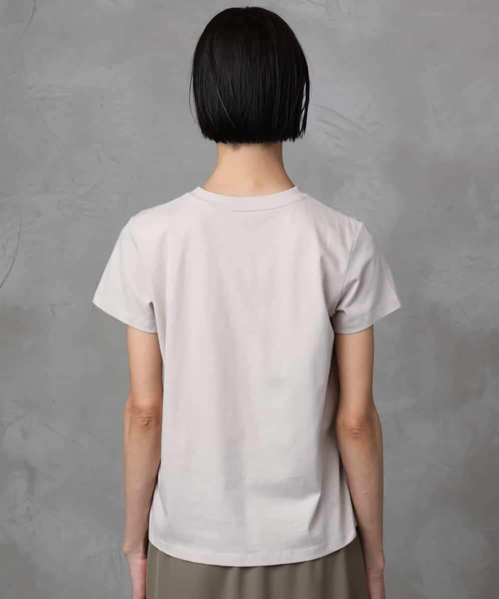 FMKHA23120 MICHEL KLEIN(ミッシェルクラン) フォトプリントTシャツ ライトグレー