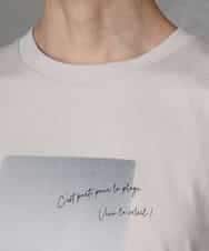 FMKHA23120 MICHEL KLEIN(ミッシェルクラン) フォトプリントTシャツ ライトグレー