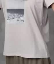 FMKHA23120 MICHEL KLEIN(ミッシェルクラン) フォトプリントTシャツ ライトグレー