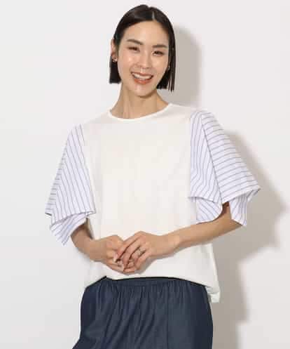 FMKHA27170 MICHEL KLEIN 異素材スリーブカットソー