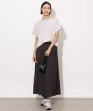 FMKHA29150 MICHEL KLEIN(ミッシェルクラン) ［着心地抜群］ロールアップスリーブカットソー ライトグリーン