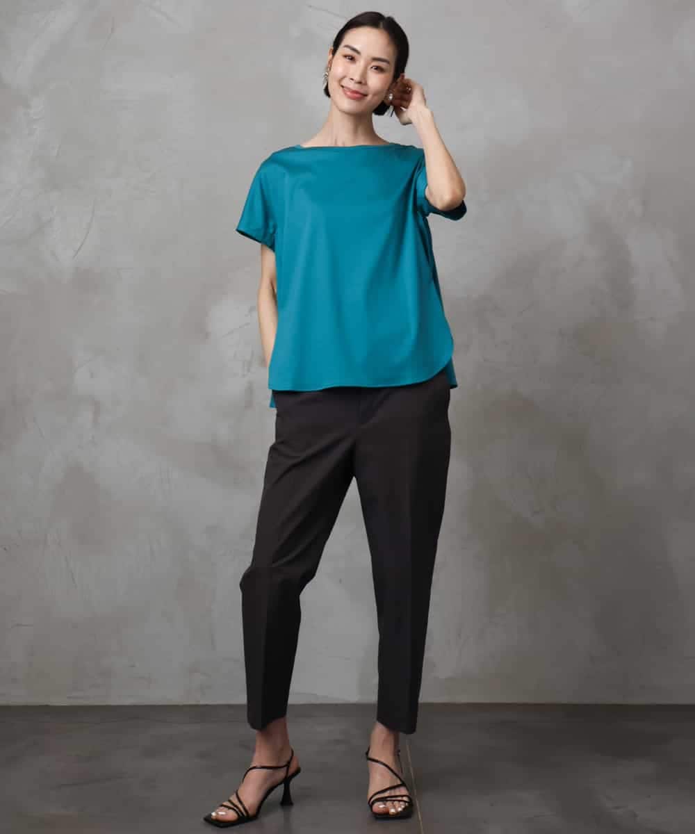 FMKHA30150 MICHEL KLEIN(ミッシェルクラン) ［着心地抜群］立体カットソー ライトグリーン