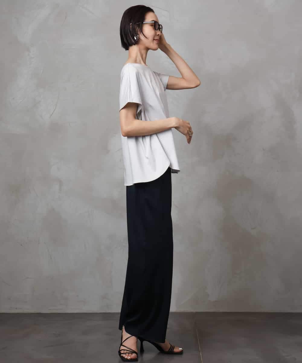 FMKHA30150 MICHEL KLEIN(ミッシェルクラン) ［着心地抜群］立体カットソー ライトグリーン