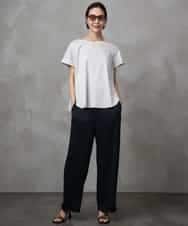 FMKHA30150 MICHEL KLEIN(ミッシェルクラン) ［着心地抜群］立体カットソー ライトグリーン