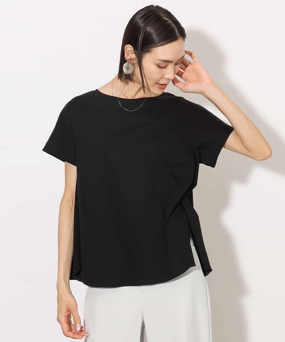 FMKHA30150 MICHEL KLEIN(ミッシェルクラン) [接触冷感]立体カットソー ライトグリーン