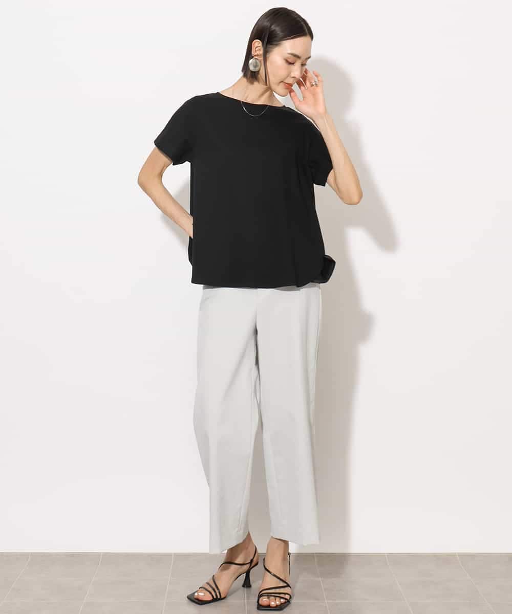 FMKHA30150 MICHEL KLEIN(ミッシェルクラン) [接触冷感]立体カットソー ライトグリーン