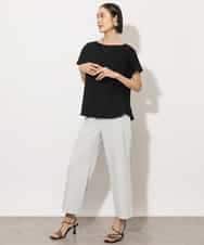 FMKHA30150 MICHEL KLEIN(ミッシェルクラン) [接触冷感]立体カットソー ライトグリーン