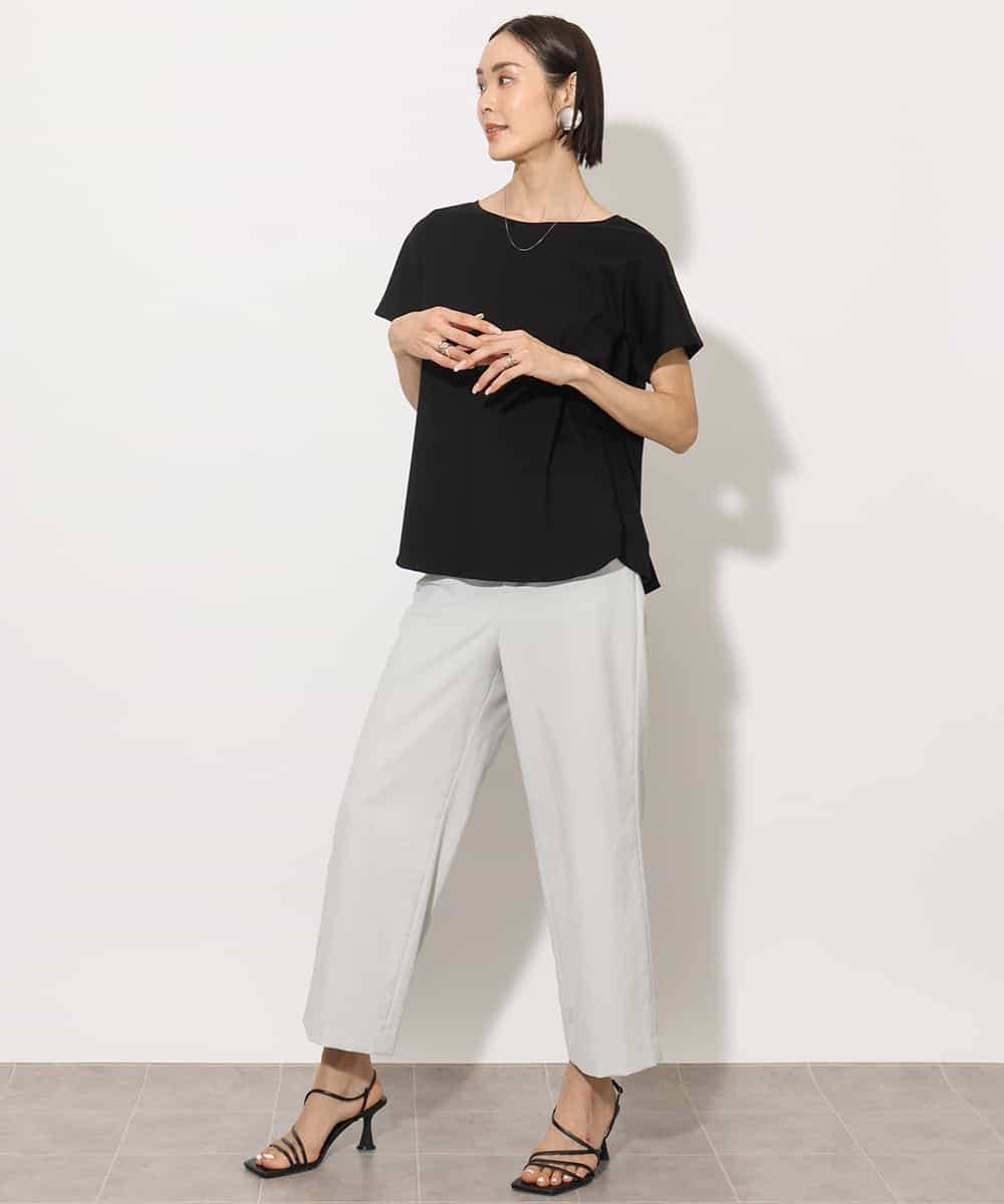 FMKHA30150 MICHEL KLEIN(ミッシェルクラン) [接触冷感]立体カットソー ライトグリーン